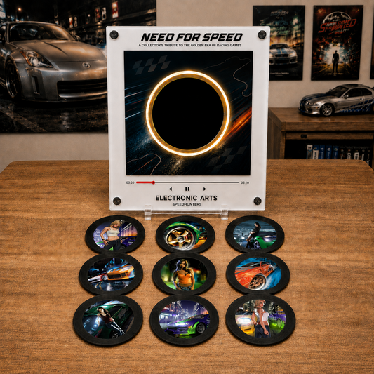 NFSVinyl Underground Edition machine with nine collectible discs